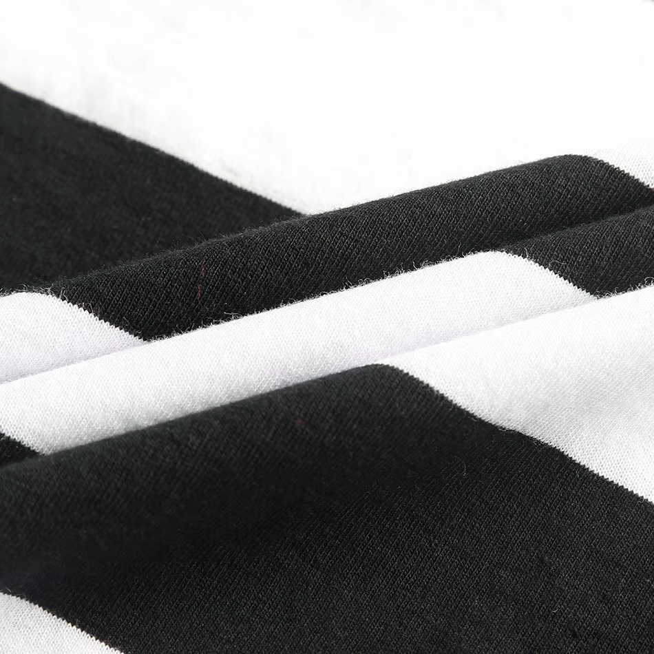 T-shirt rayé arc-en-ciel à manches courtes pour femmes