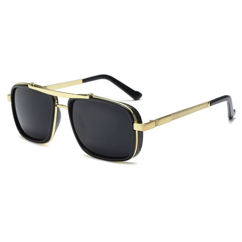 1/2/3 pièces nouveau Style élégant rétro voiture lunettes de soleil épaissi Double faisceau Punk hommes