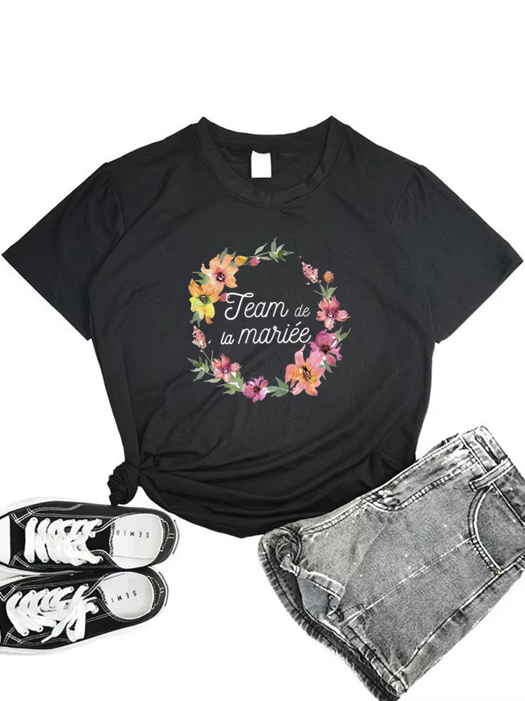 T-shirt Team De La Mariée pour Femme
