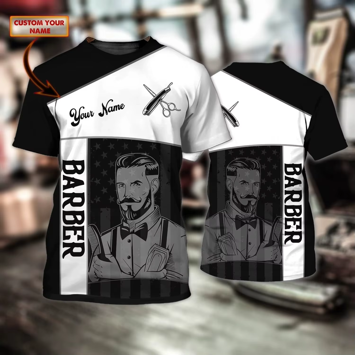 T-shirt Barber Life unisexe