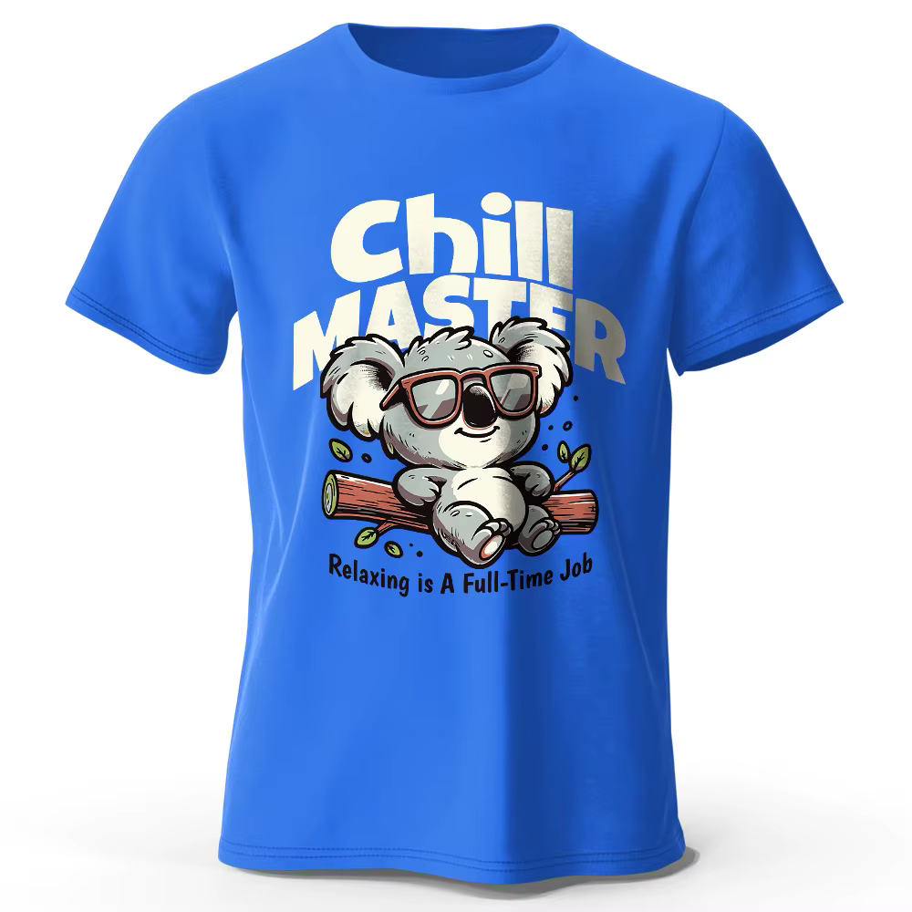 T-shirt animal fantaisiste peint à la main 100 % coton - Style dessin animé mignon