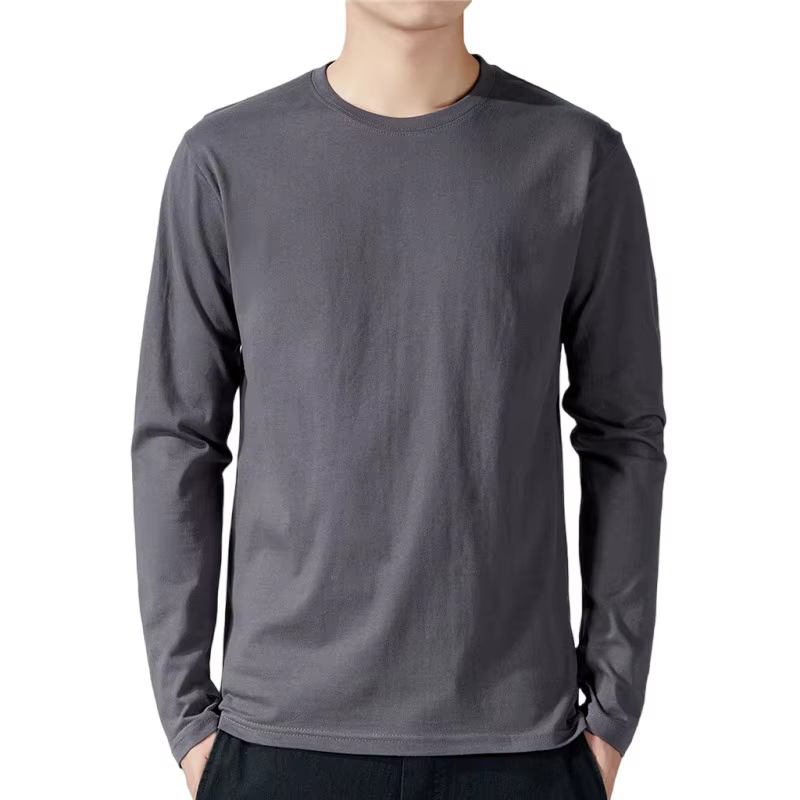 T-shirt en coton à manches longues pour hommes