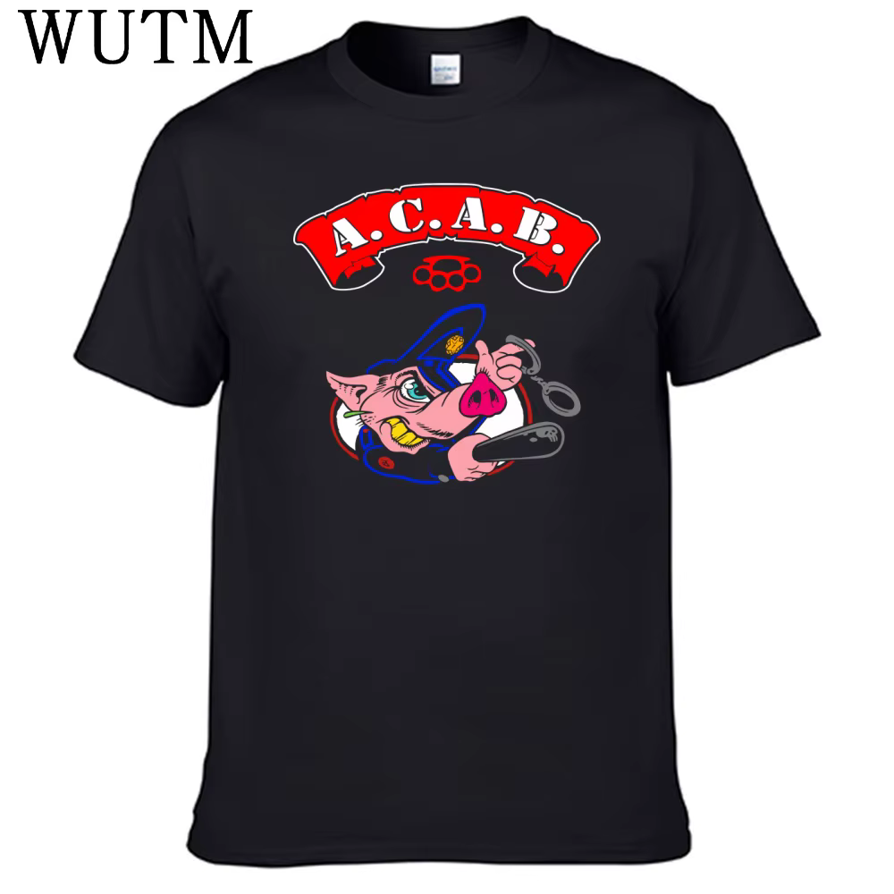 Nouveau Francfort Acab t-shirt 100% coton hommes chemise