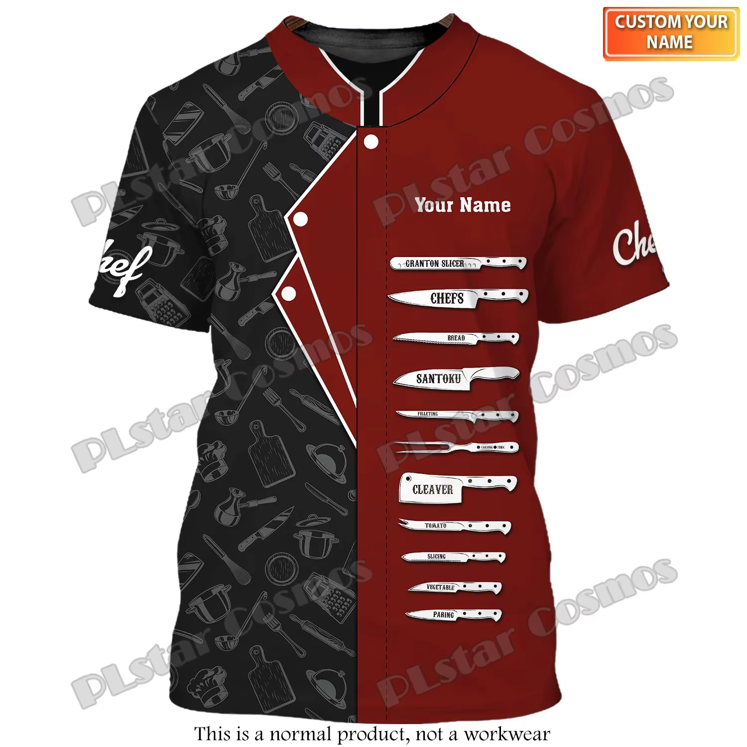 PLstar Cosmos-T-shirt décontracté unisexe avec nom personnalisé pour homme