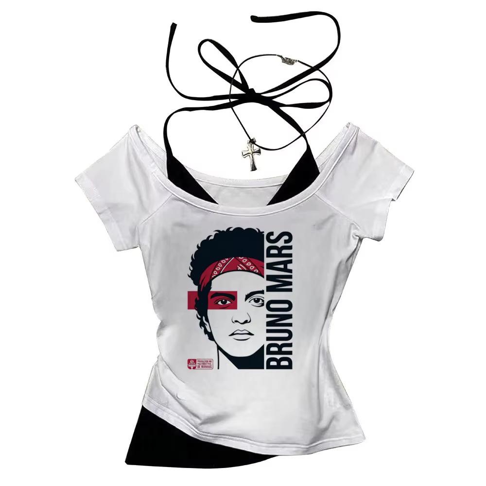 T-shirt 2026 Bruno Mars The Romantic Tour pour femme