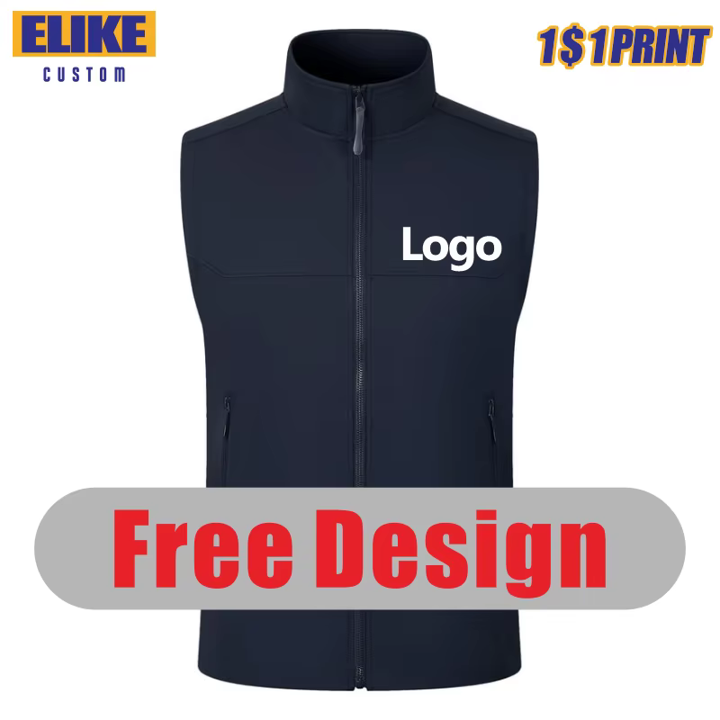 Nouveau Style doudoune Logo d'équipe personnalisé veste sans manches décontractée motif imprimé manteau résistant au froid texte de marque d'entreprise ELIKE