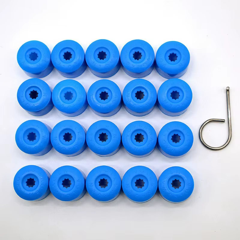 1 jeu de vis hexagonales rondes noires/rouges/jaunes/vertes/bleues, diamètre intérieur 17 mm, pour enjoliveur de roue Volkswagen Polo Magotan Passat Golf