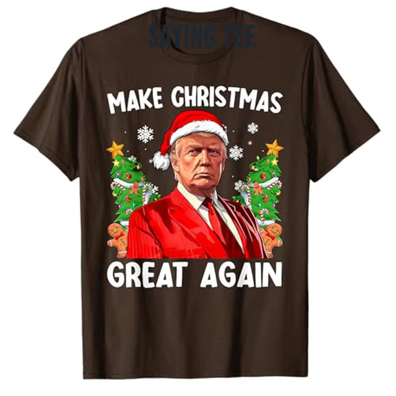 Rendre Noël encore une fois drôle Santa MAGA hommes T-Shirt