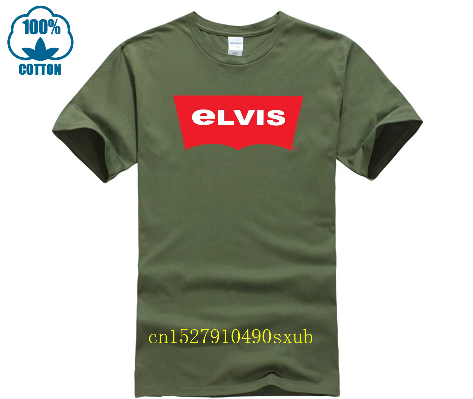 Hommes T-shirt décontracté Elvi gros plan Photos de la Performance