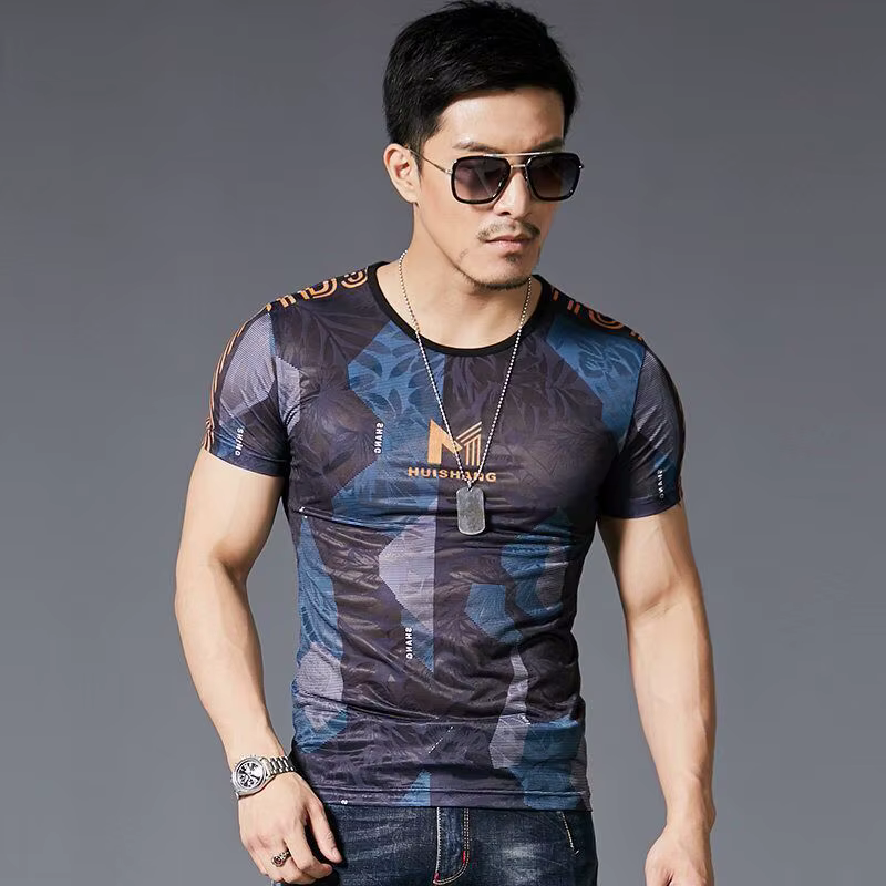 T-shirt Streetwear à rayures pour hommes