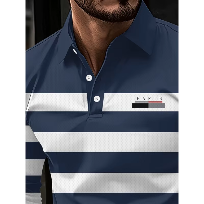 Polo imprimé parisien pour hommes