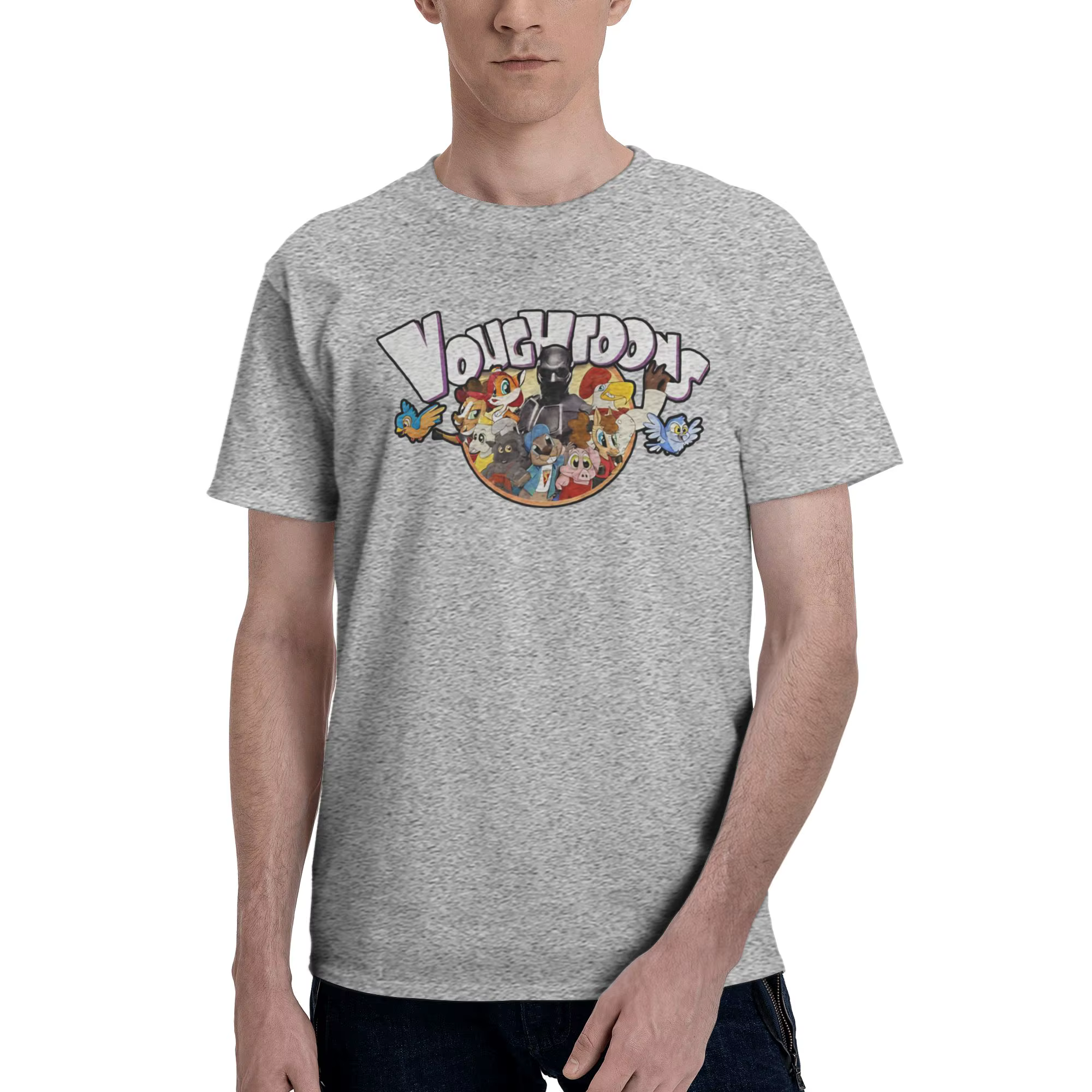 T-shirt noir et blanc (effet vieilli) amusant 100% coton The Boys Tees Tops pour hommes