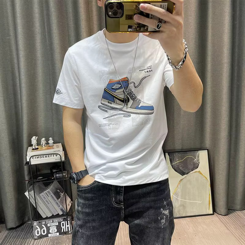 Anime t-shirt pour hommes impression graphique haut dessins vêtements Katoen