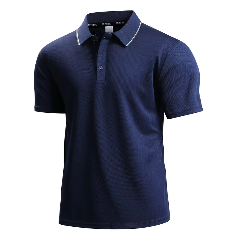 Nouveau Polo Homme 2026 Été Tissu Luxe Rafraîchissant Business Décontracté Golf Manches Courtes Coupe Slim Col Chemise
