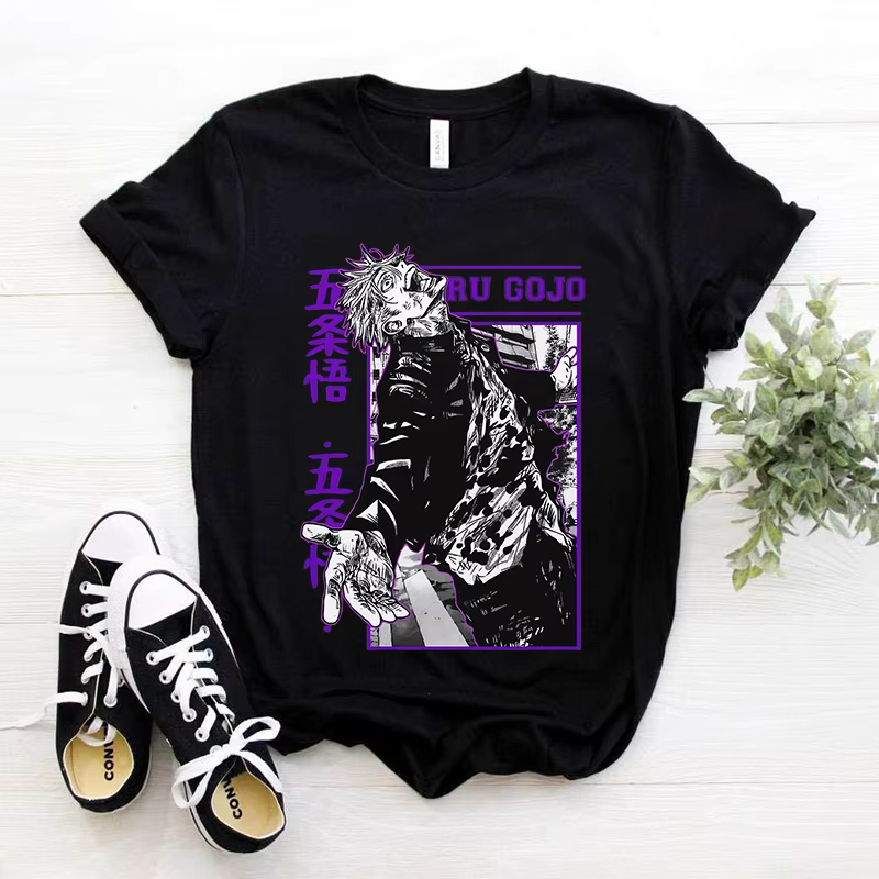 Manga japonais Gojo Satoru T-shirt hommes hauts Jujutsu Kaisen Anime