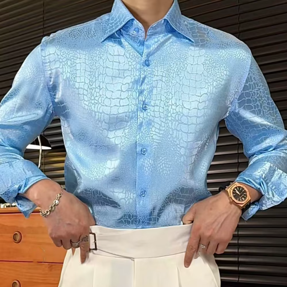 Col à revers à manches longues rétro imprimé léopard chemise britannique polyvalent