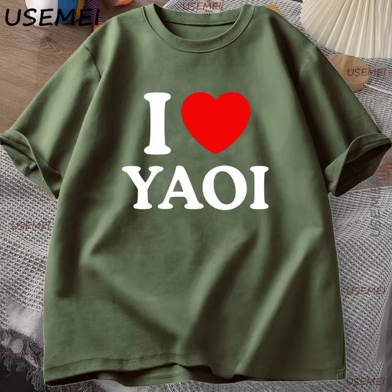 J'aime Yaoi T-Shirt hommes femmes drôle coton à manches courtes vêtements