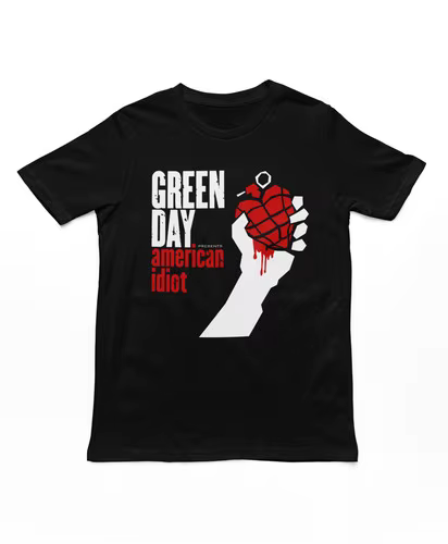 Green Day American Idiot Hysteria T-shirt homme Rock Music groupe classique