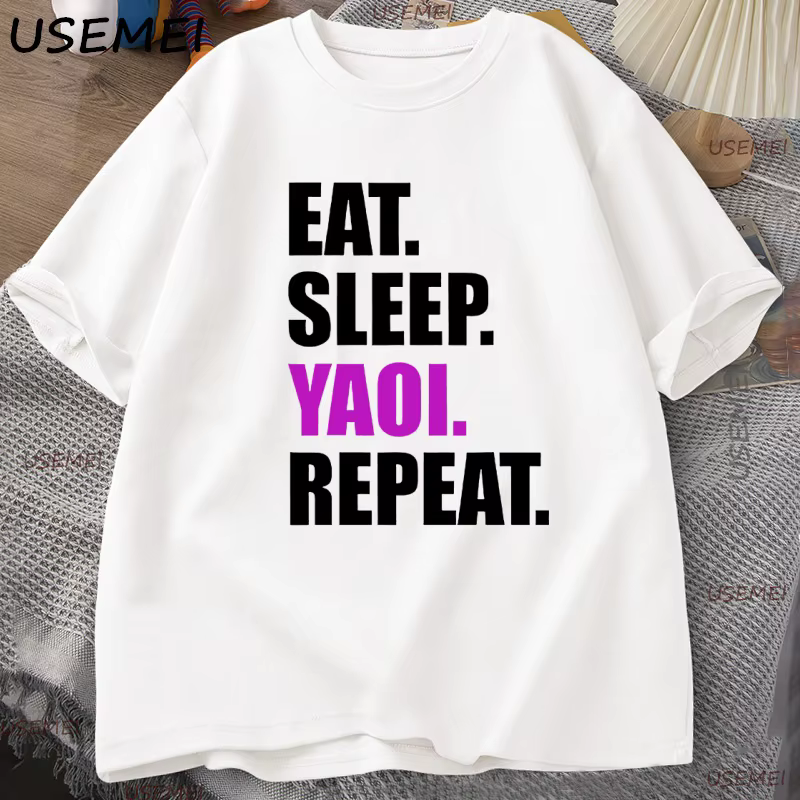 Eat Sleep Yaoi répéter T-shirt Manga