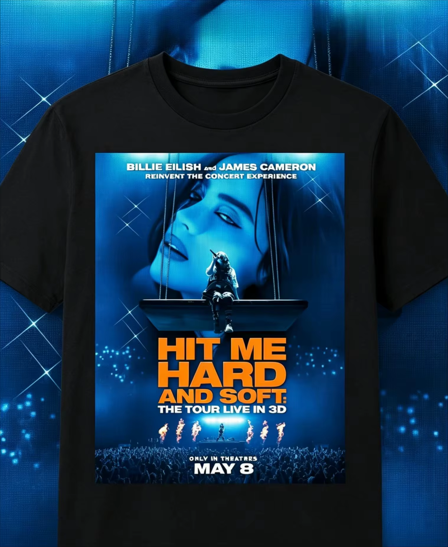 T-shirt Billie Eilish Hit Me Hard and Soft : The Tour Live in 3D Movie