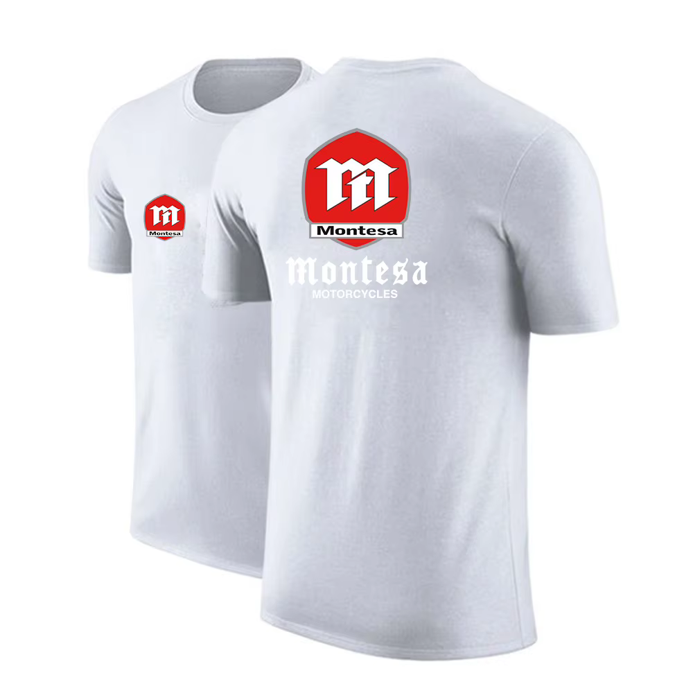 2025 nouveaux hommes Montesa moto impression mode classique confortable décontracté coton T-Shirt été haute rue col rond manches courtes