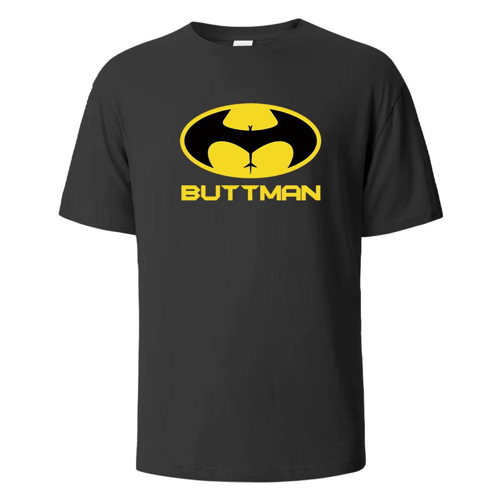 T-shirt imprimé Buttman pour hommes et femmes