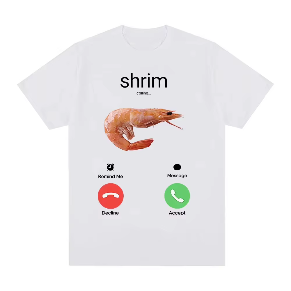 T-shirts humoristiques « Shrim Is Calling » avec motif crevettes pour hommes et femmes