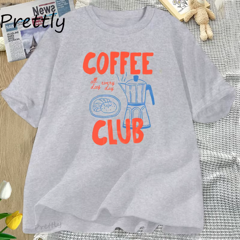 Coffee Club t-shirt femmes drôle café amant rétro
