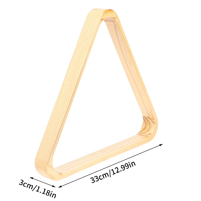 Support triangulaire en bois pour billes de billard