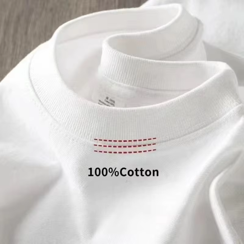 Nouveau T-shirt Écologique Confortable Blanc Pur 2026 pour Homme – Coton Lourd