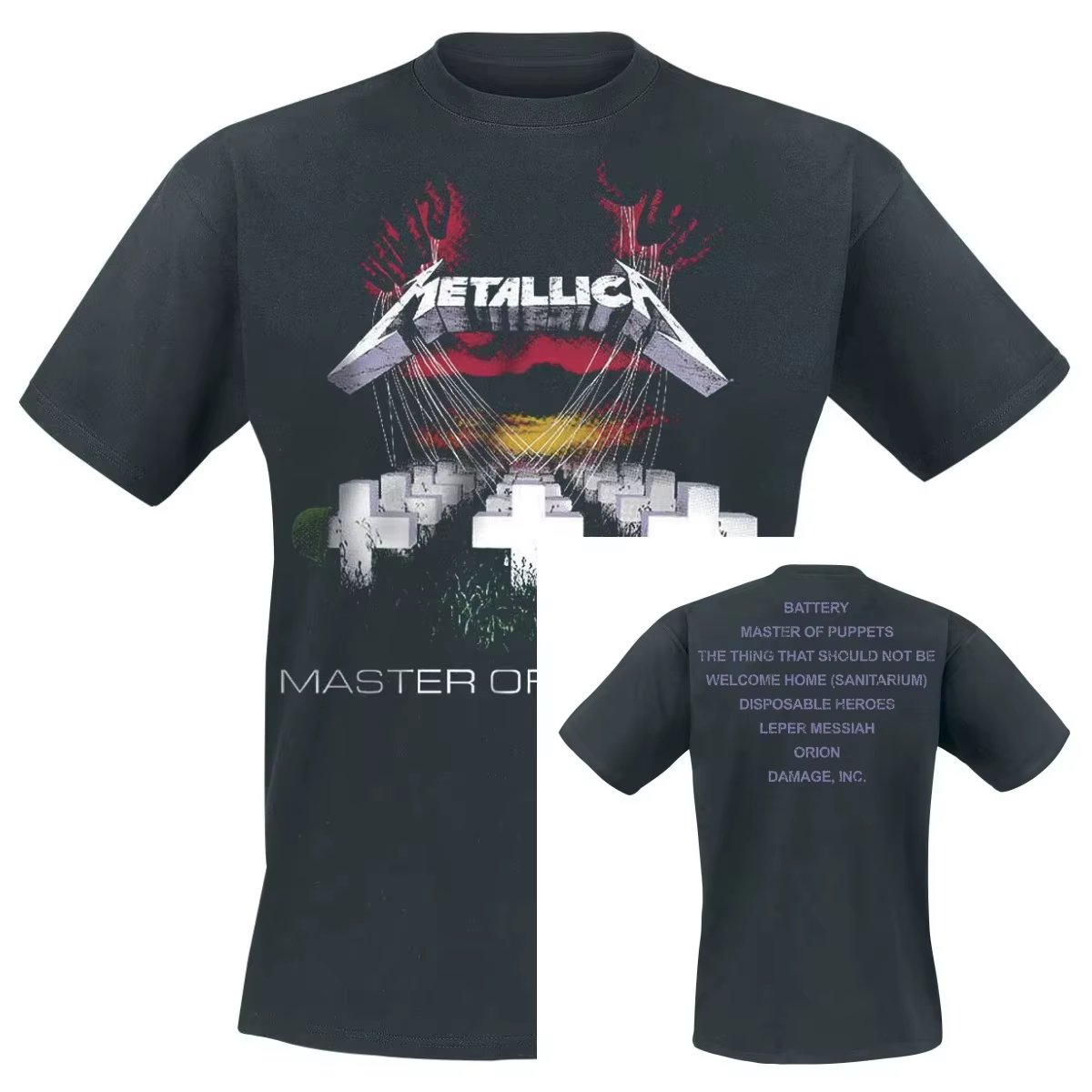 T-shirt graphique Metallica pour hommes et femmes