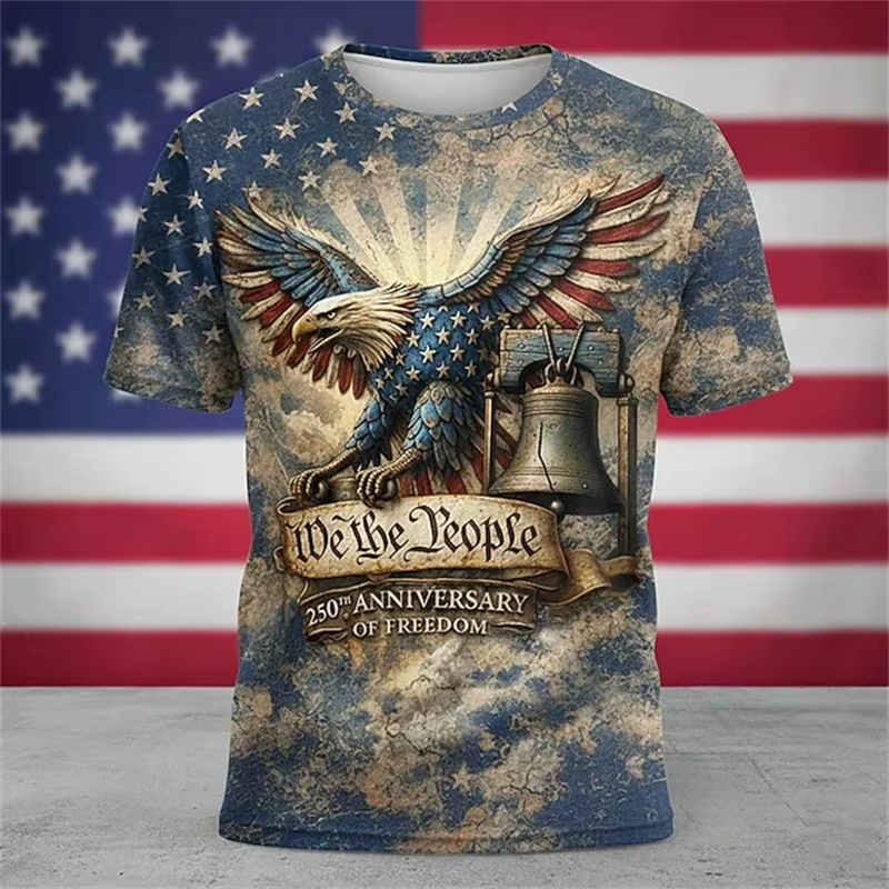 T-shirt patriotique pour hommes et femmes