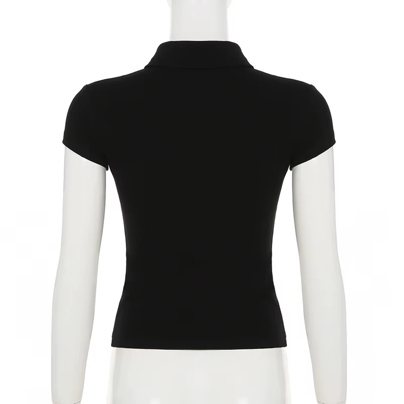 Femmes t-shirt noir gothique années 90 Vintage gilet esthétique sans manches haut Corset
