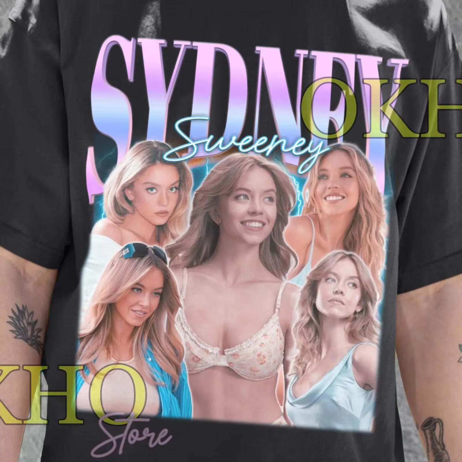 T-shirt ou sweat-shirt vintage délavé unisexe Sydney Sweeney Meme
