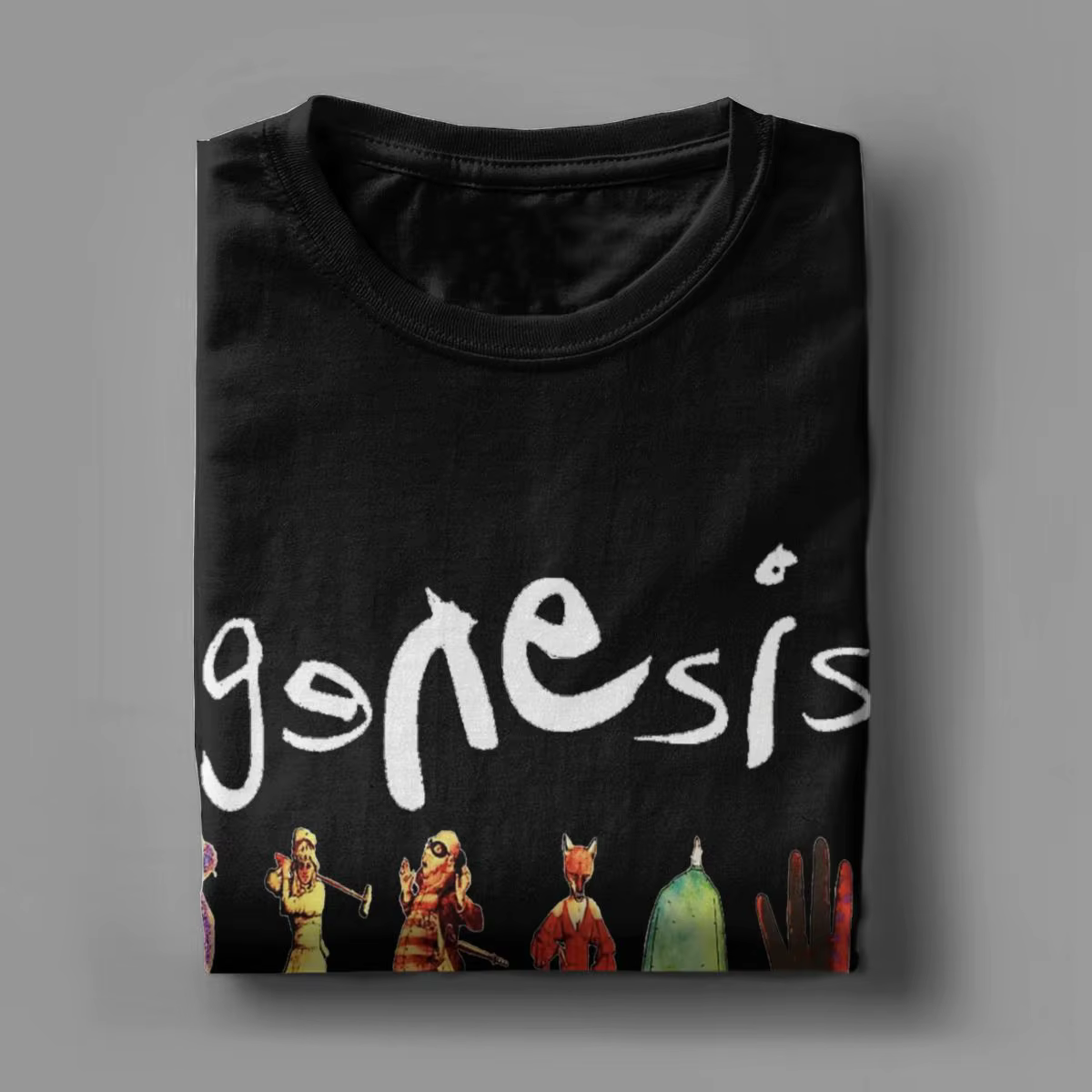 Genesis-T-shirt à manches courtes en pur coton pour homme, col rond, fête
