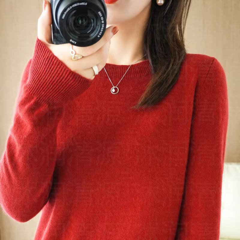 Pull en cachemire à col rond pour femme