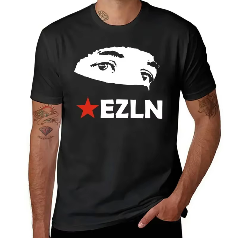 EZLN-T-shirt drôle uni pour homme
