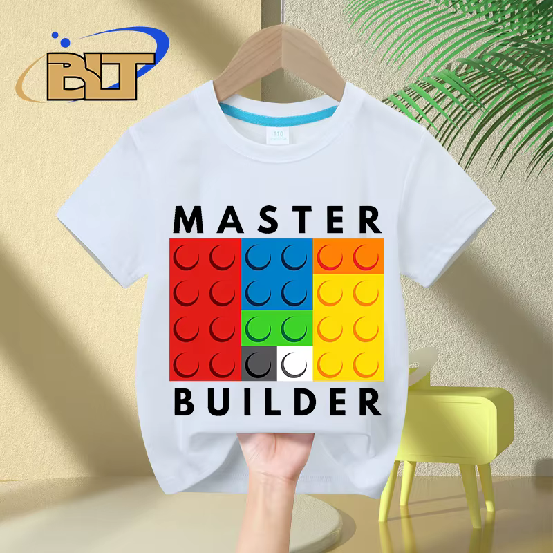 T-Shirt à Manches Courtes en Pur Coton pour Enfant