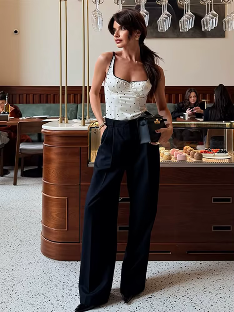 Hauts sexy à pois pour femmes
