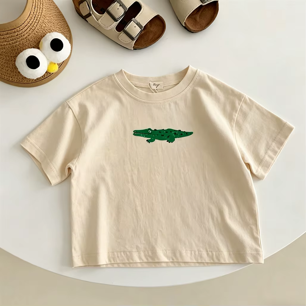 T-shirt mignon à manches courtes pour garçons et filles