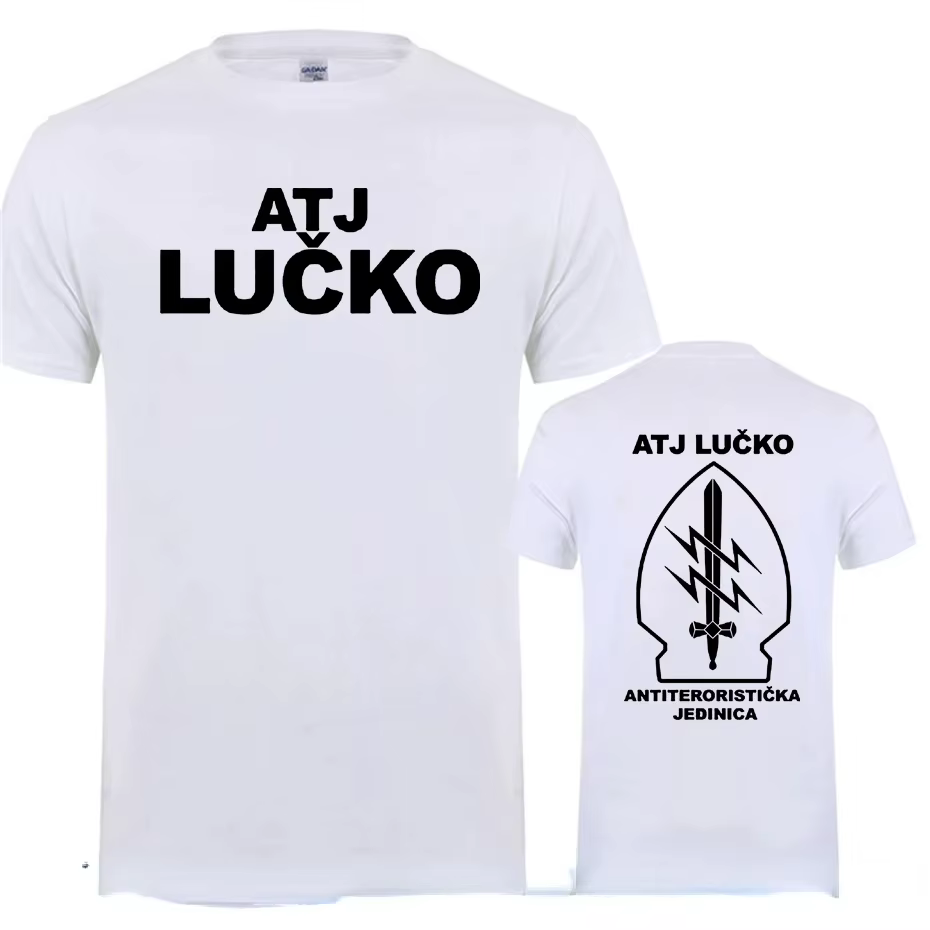 ATJ LUCKO-T-Shirt à Manches Courtes pour Homme, Décontracté, Patinage, Contre le Terrorisme, Unité de Force Spéciale, Été
