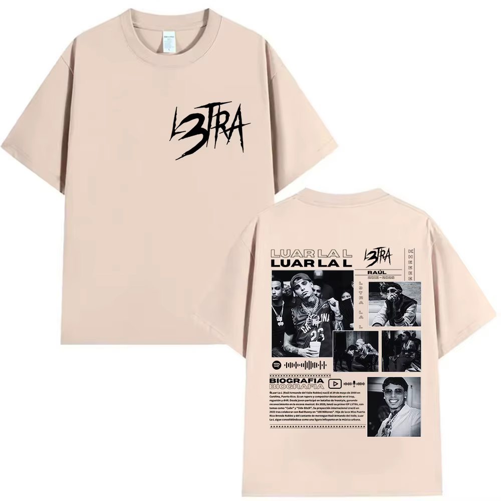 Rappeur Lune La L L3tra Album 2025 T-shirt graphique homme Hip Hop gothique manches courtes coton