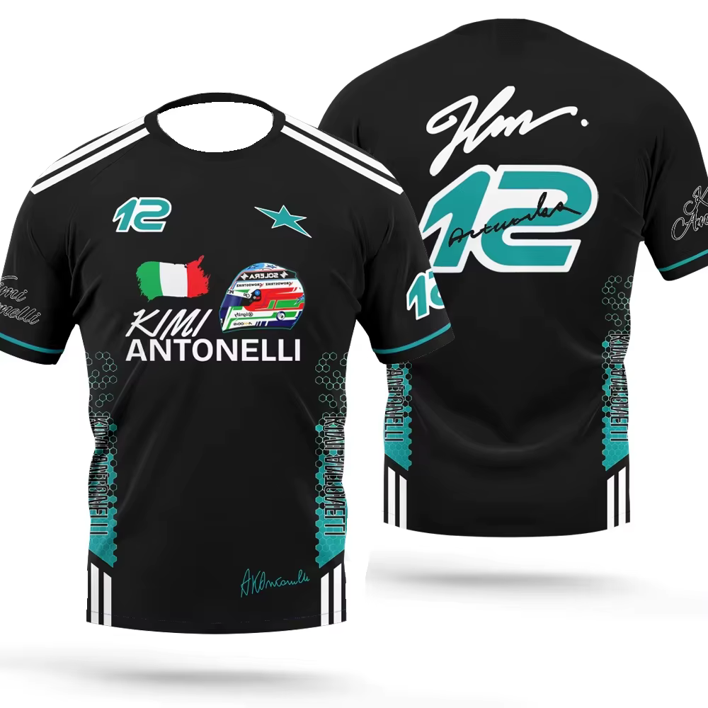 T-shirt à manches courtes avec motif de numéro de course, tenues assorties pour la famille, respirant, séchage rapide, pour les fans de course, sport et décontracté.