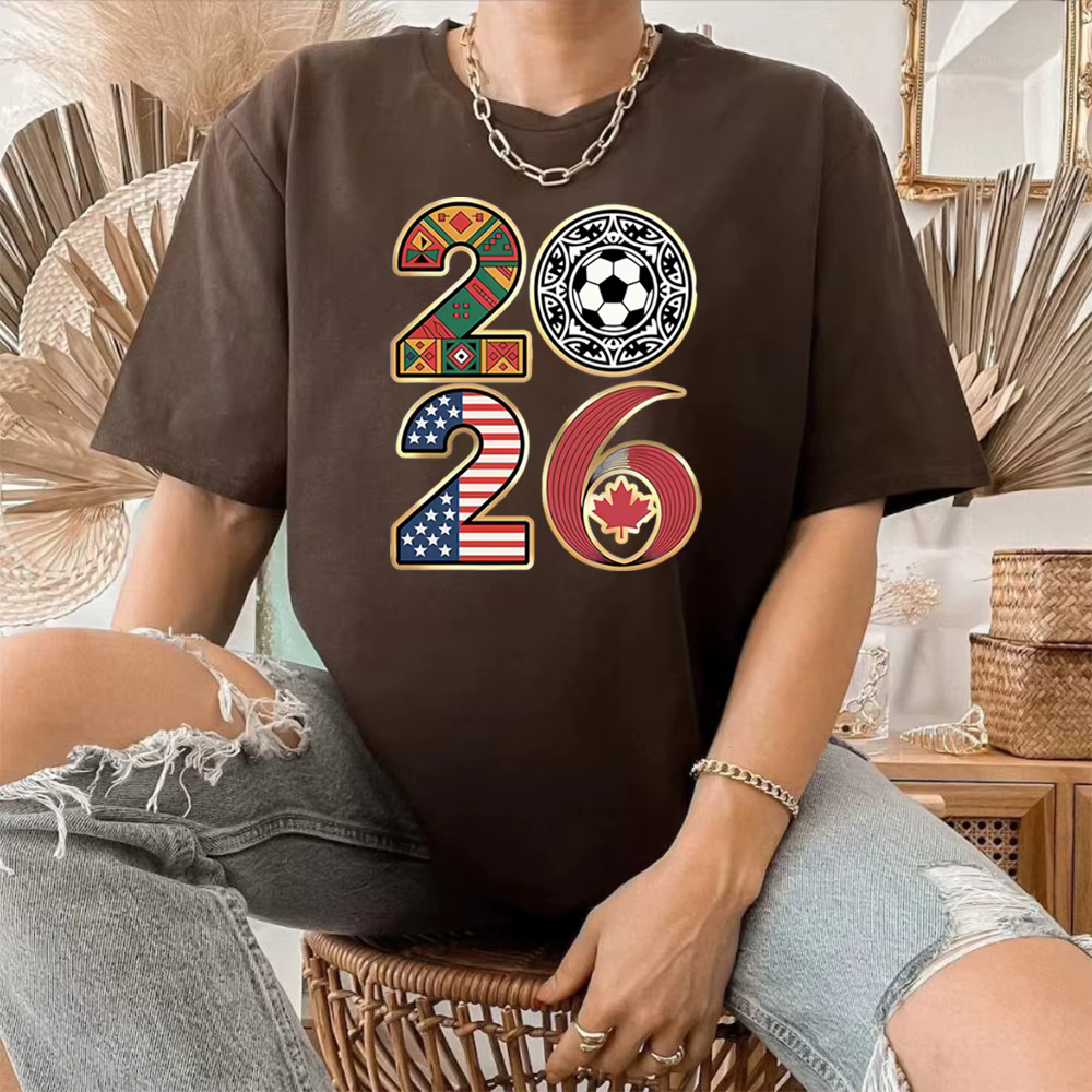 T-shirt de la Coupe du Monde de Football 2026 – Jour de Match International – États-Unis