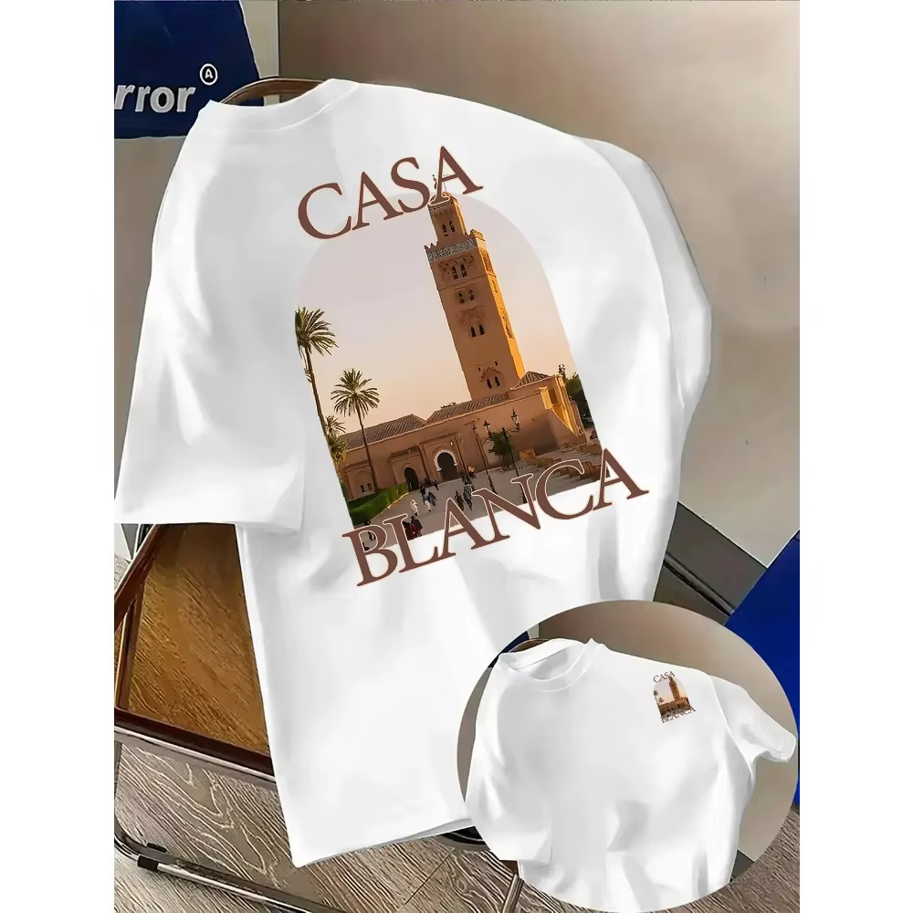 T-shirt imprimé style urbain pour femme YTK