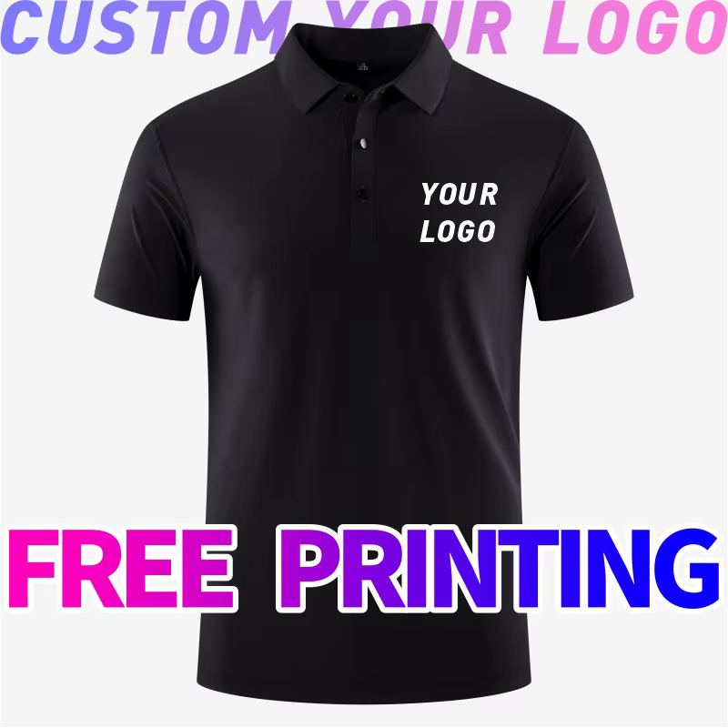 POLO personnalisé gratuit impression Logo Image entraînement en plein air Fitness gymnase Jogging course sweat séchage rapide T-shirt élastique