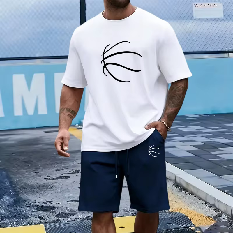 Ensemble pour homme à motif de basket-ball