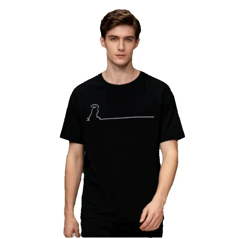 T-shirt créatif La Linea The Line Osvaldo Cavandoli TV pour hommes
