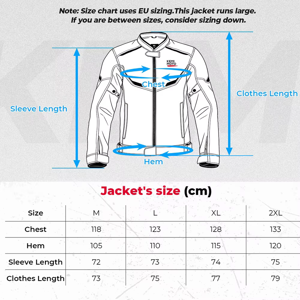 Veste de moto pour hommes