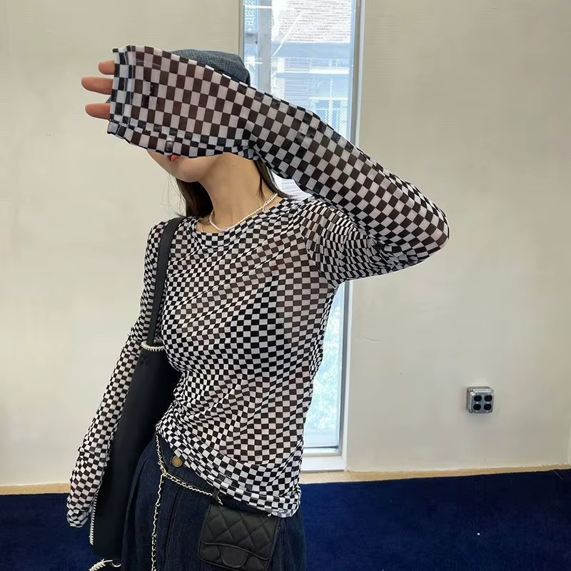 T-shirts pour femmes vêtements minces Sexy 2025 vert femme hauts vieux
